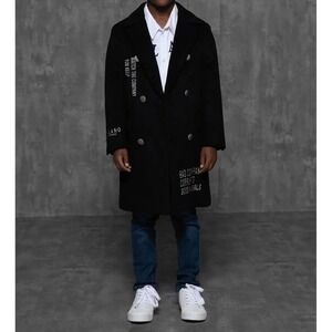 Milano Di Rouge Kids Christian Trench Coat NEW Size 2T $198 Black Wool Blend